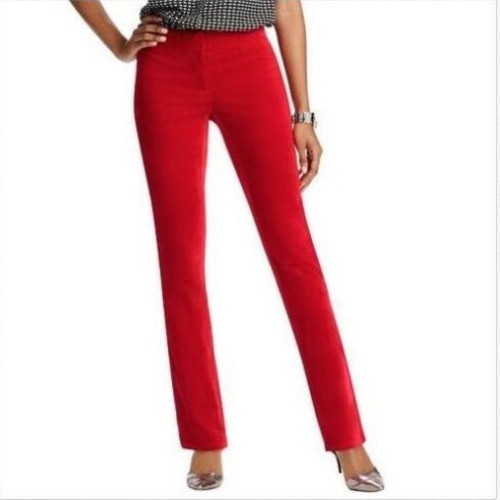 Red Velvet Skinny Pants LOFT